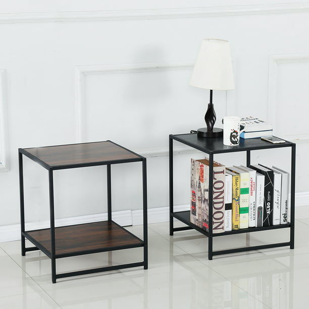 Small Industrial Side Table Vintage Style Bedside Nightstand Cabinet Urban Unit